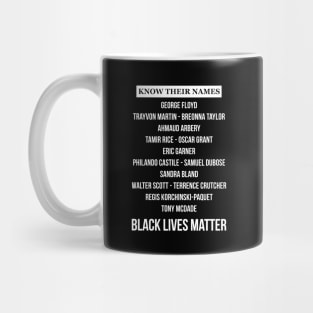 KNOW THEIR NAMES - BLACK LIVES MATTER Mug